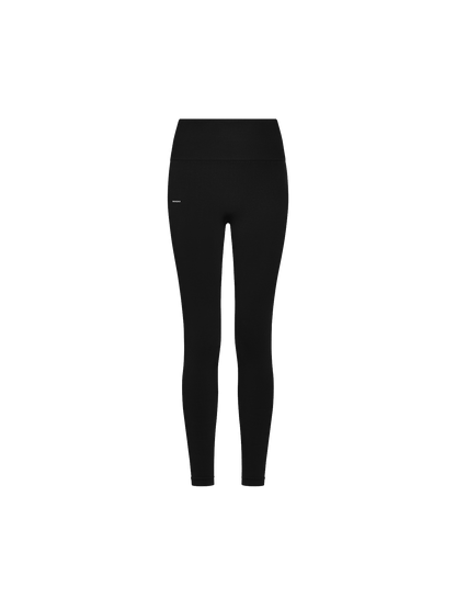 Womens Plant-Stretch Compressive Leggings—Black