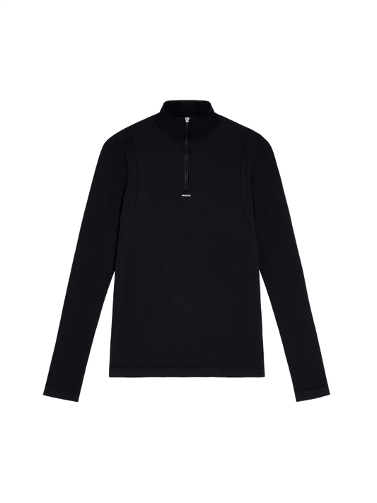 Women's Motion X Zipped Long-Sleeved Top—black