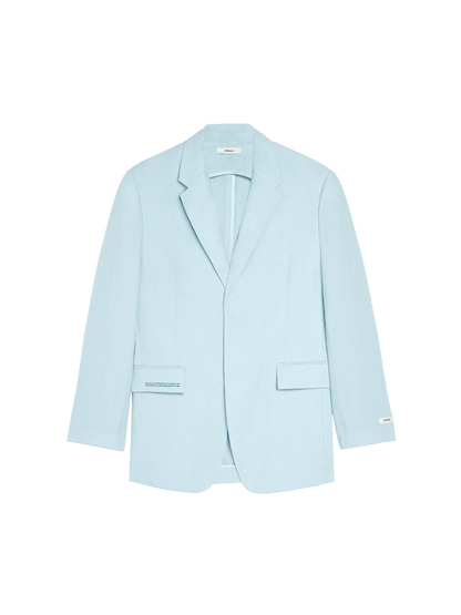 Aloe Linen Tailored Blazer—baby blue