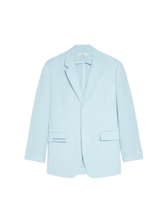 Aloe Linen Tailored Blazer—baby blue