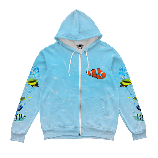 Aqua Terminal Zip Up Hoodie