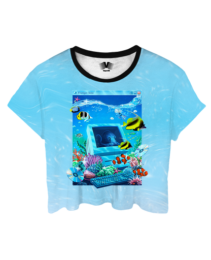 Aqua Terminal Crop Top
