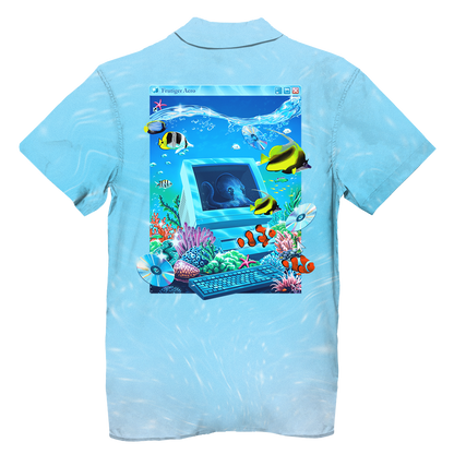 Aqua Terminal Hawaiian Shirt