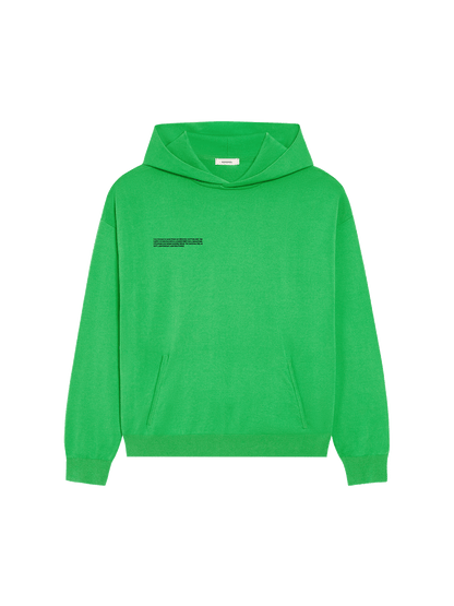 Womens Organic Cotton Knit Hoodie—jade green