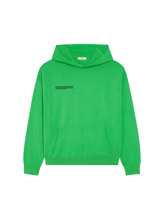 Womens Organic Cotton Knit Hoodie—jade green