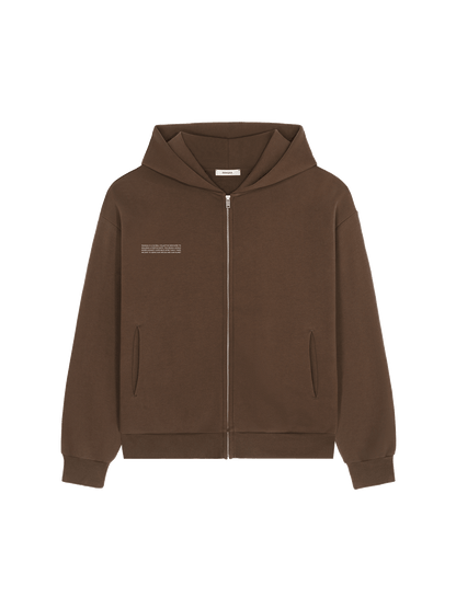 Womens DNA Heavyweight Zipped Hoodie—cacoa brown