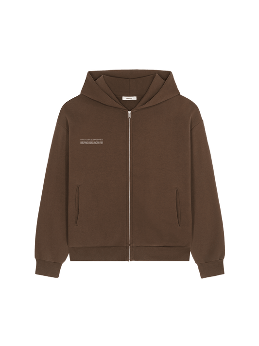 Womens DNA Heavyweight Zipped Hoodie—cacoa brown
