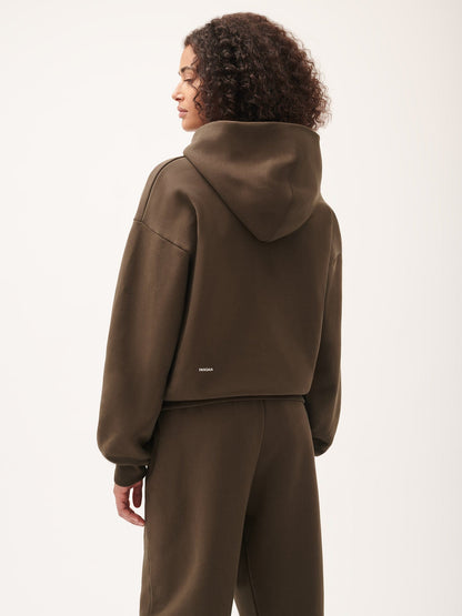 Womens DNA Heavyweight Zipped Hoodie—cacoa brown