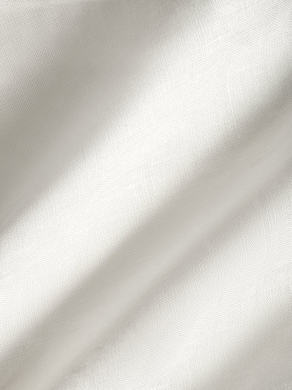 Womens Aloe Linen Mid Length Shorts—off-white