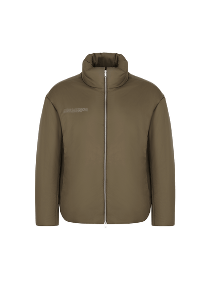 Womens Flower-Warmth Puffer Jacket—Soil Brown