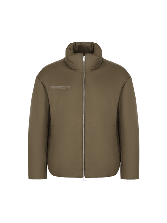 Womens Flower-Warmth Puffer Jacket—Soil Brown