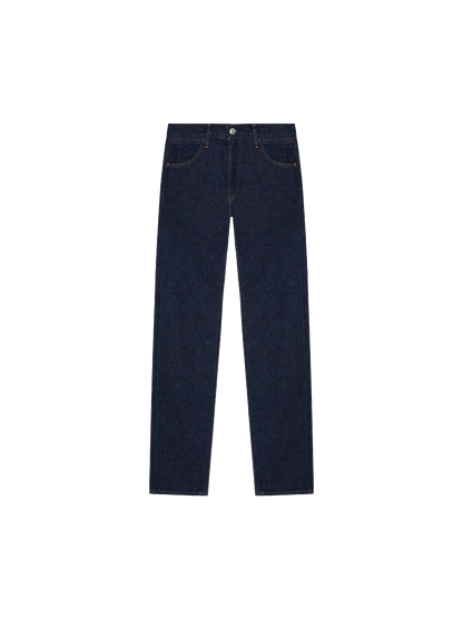 Womens Hemp Denim Straight-Leg Jeans—rinse wash