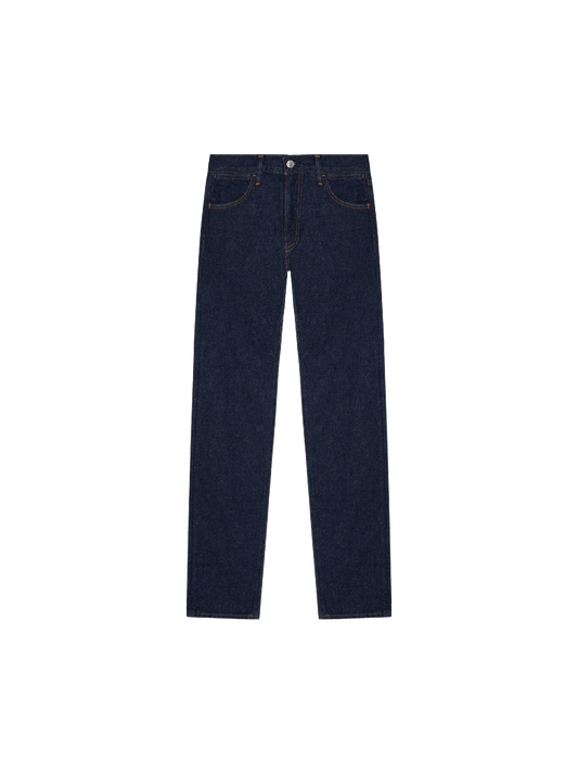 Womens Hemp Denim Straight-Leg Jeans—rinse wash