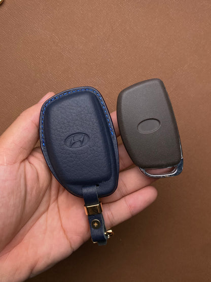 Leather Car Key Case for Hyundai Tucson, i10, Elantra (2018-2021) - HUYC3