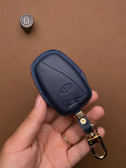 Leather Car Key Case for Hyundai Santa Fe (2013-2018) - HUY B3