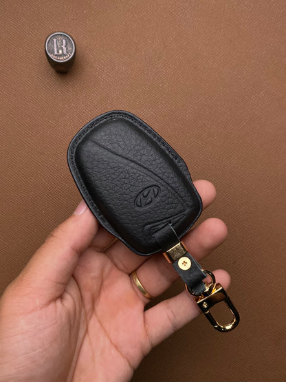 Leather Car Key Case for Hyundai Santa Fe (2013-2018) - HUY B3