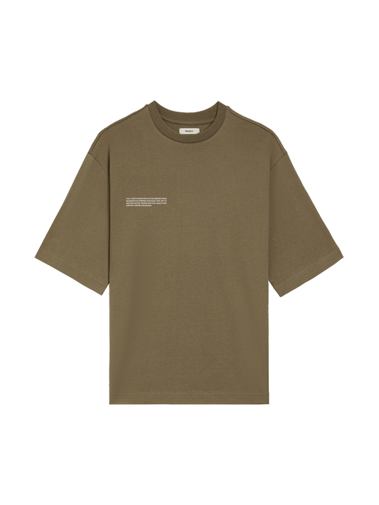 Womens In Conversion Cotton Boxy T-shirt—carbon brown