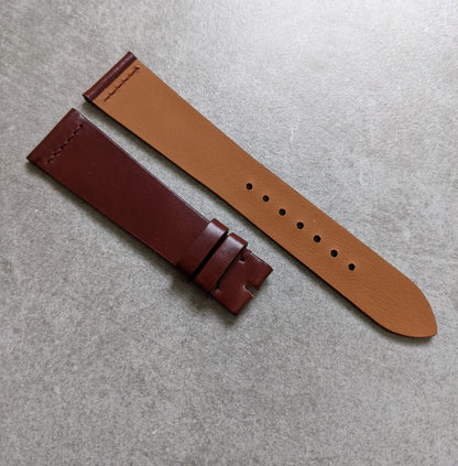 Cordovan Vintage Strap Stitch - Red Brown W/Matching stitch