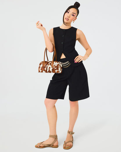 ANISE BAG BROWN COW PRINT