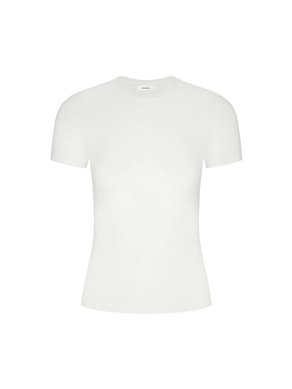 Womens 365 Cotton-Stretch T-shirt—off-white