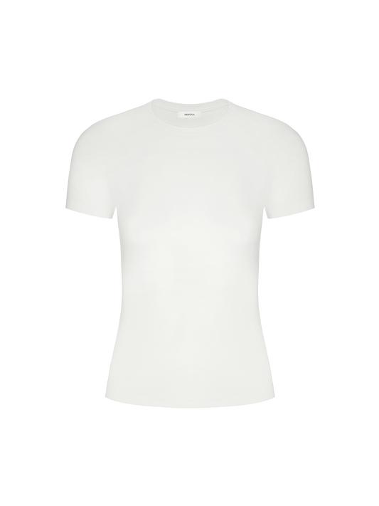 Womens 365 Cotton-Stretch T-shirt—off-white