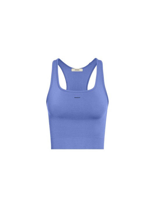 Women's Plant-Stretch Compressive Ribbed Tank Top—Iris Purple