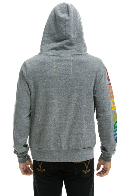 AVIATOR NATION HAIGHT ASHBURY HOODIE - HEATHER GREY