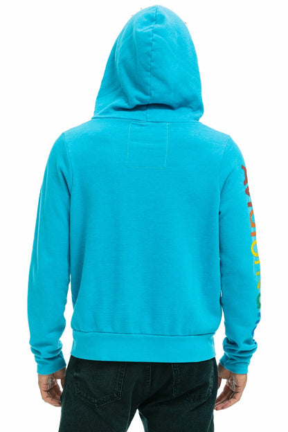 AVIATOR NATION MIAMI HOODIE - NEON BLUE