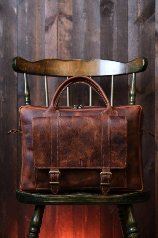 Premium genuine leather briefcase