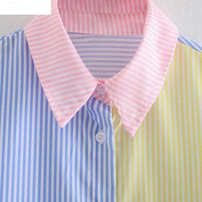 Women Fashion Contrast Color