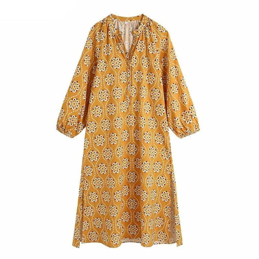 Women Vintage V Neck